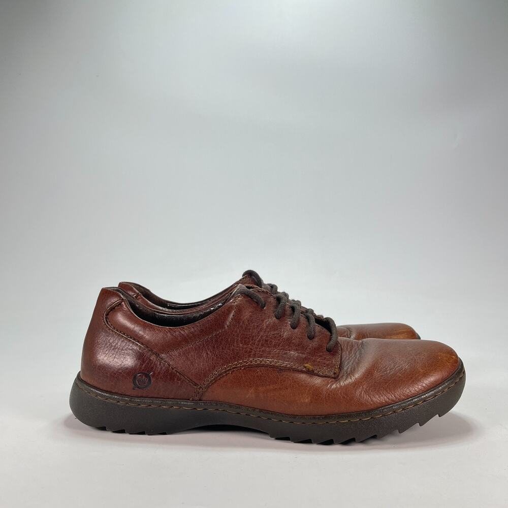 Born Brown Leather Lace Up Comfort Oxford Casual Shoes Men’s Size 10